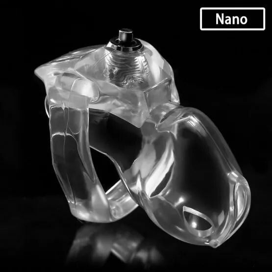 Male Chastity Cage Built In Lock HT-V5, Size: Nano, 40mm ring