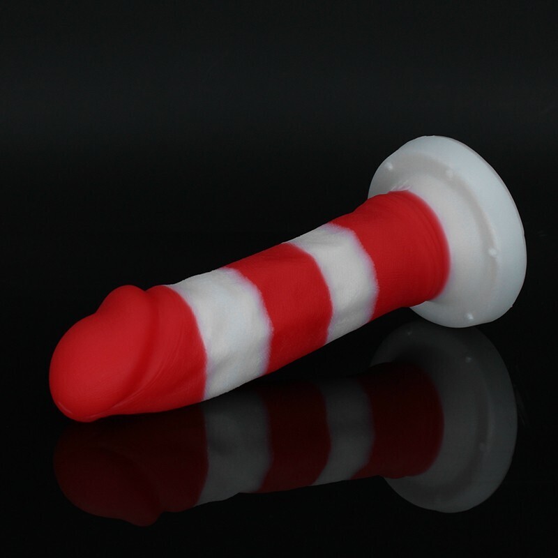 Candy Cane Silicone Dildo