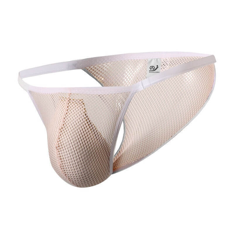 Male Power Sexy Mesh Underwear​, Sizing: Flesh - M/L