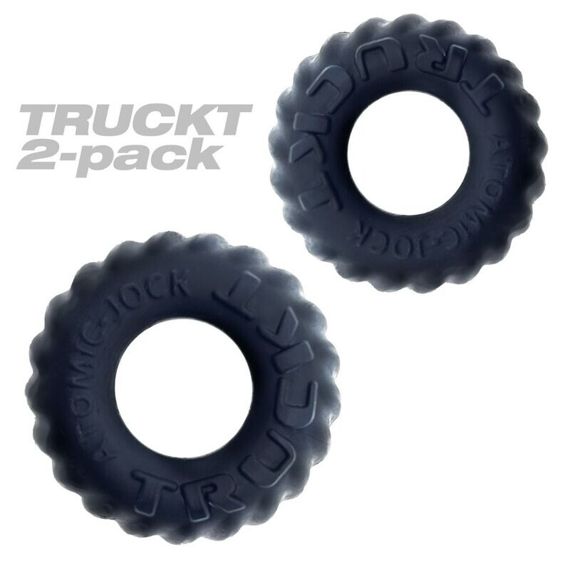 Oxballs Truckt 2 Piece Cock Rings - Night Black
