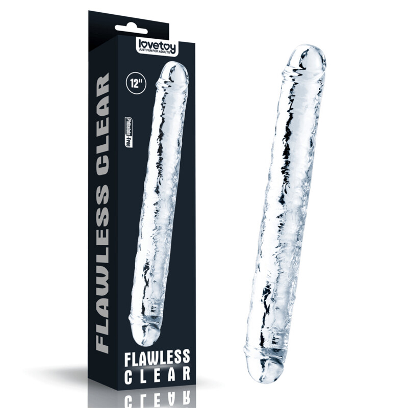 Lovetoy Flawless 12'' Clear Double Dildo