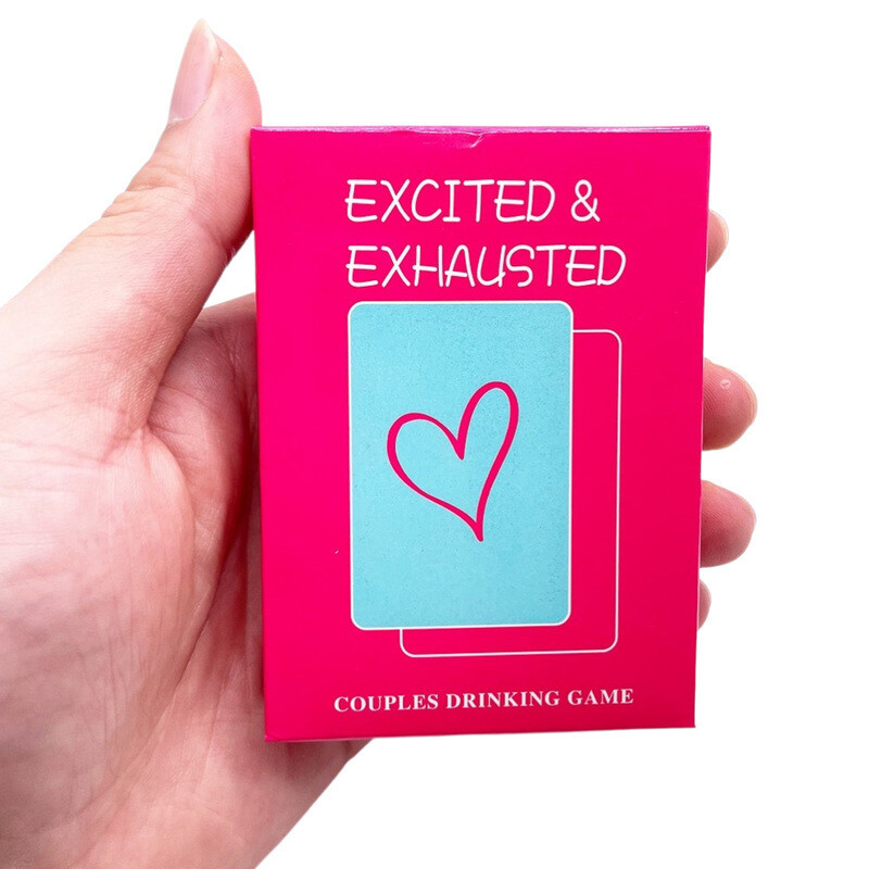Excited &amp; Exhausted Couples Drinking Card Game