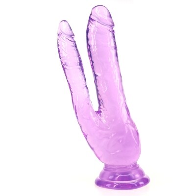 Double Head Realistic Dildo With Suction Cup