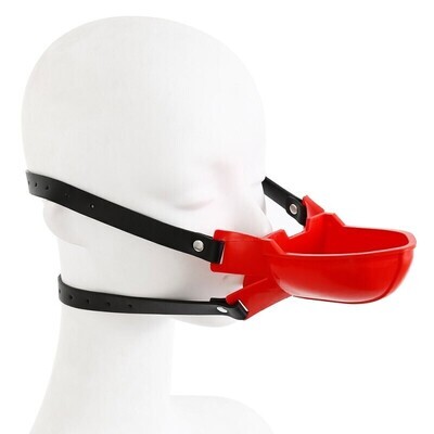 Piss Slave Urinal Mouth Gag, Colour: Red