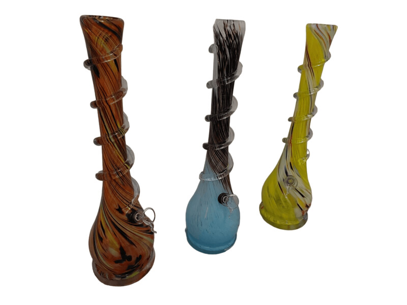 ​Glass Bubble Base Water Bong - Large 42cm