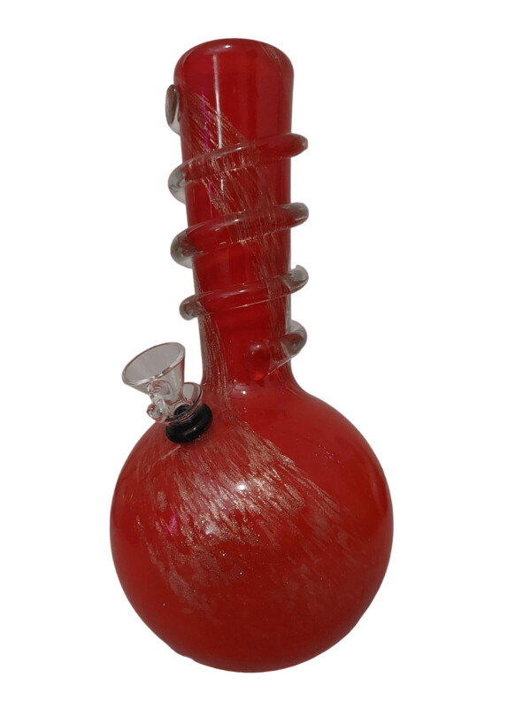 ​Glass Bubble Base Water Bong - Medium 26cm