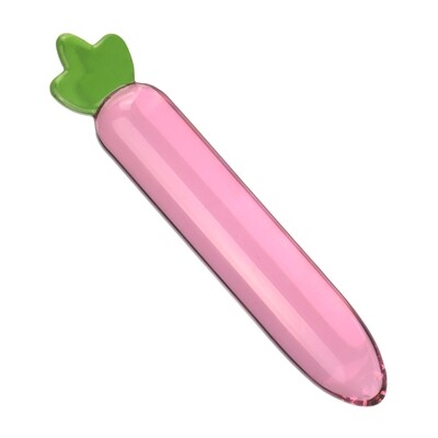 Sexy Glass Pink Radish Masturbation or Anal Sex Toy