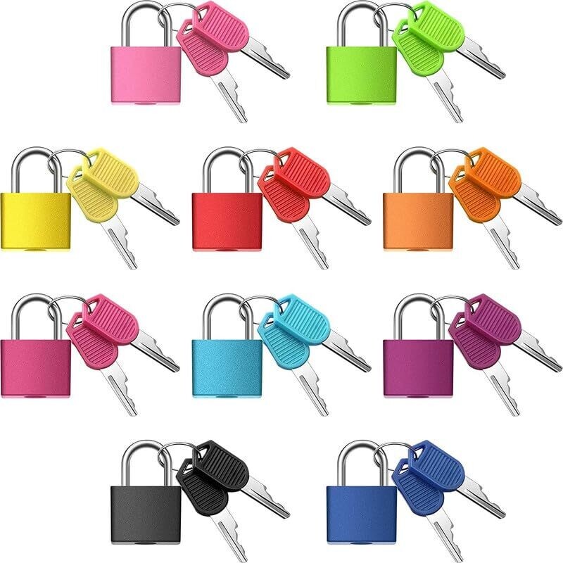 Brass Padlock Plastic Covering with 2 Keys