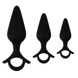 Black Anchor Butt Plug Set 3 Piece