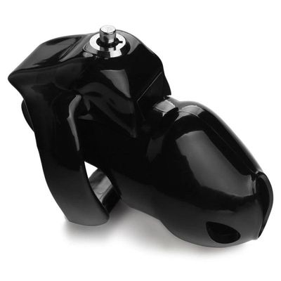Black Chastity Cage Built In Lock HT-V5