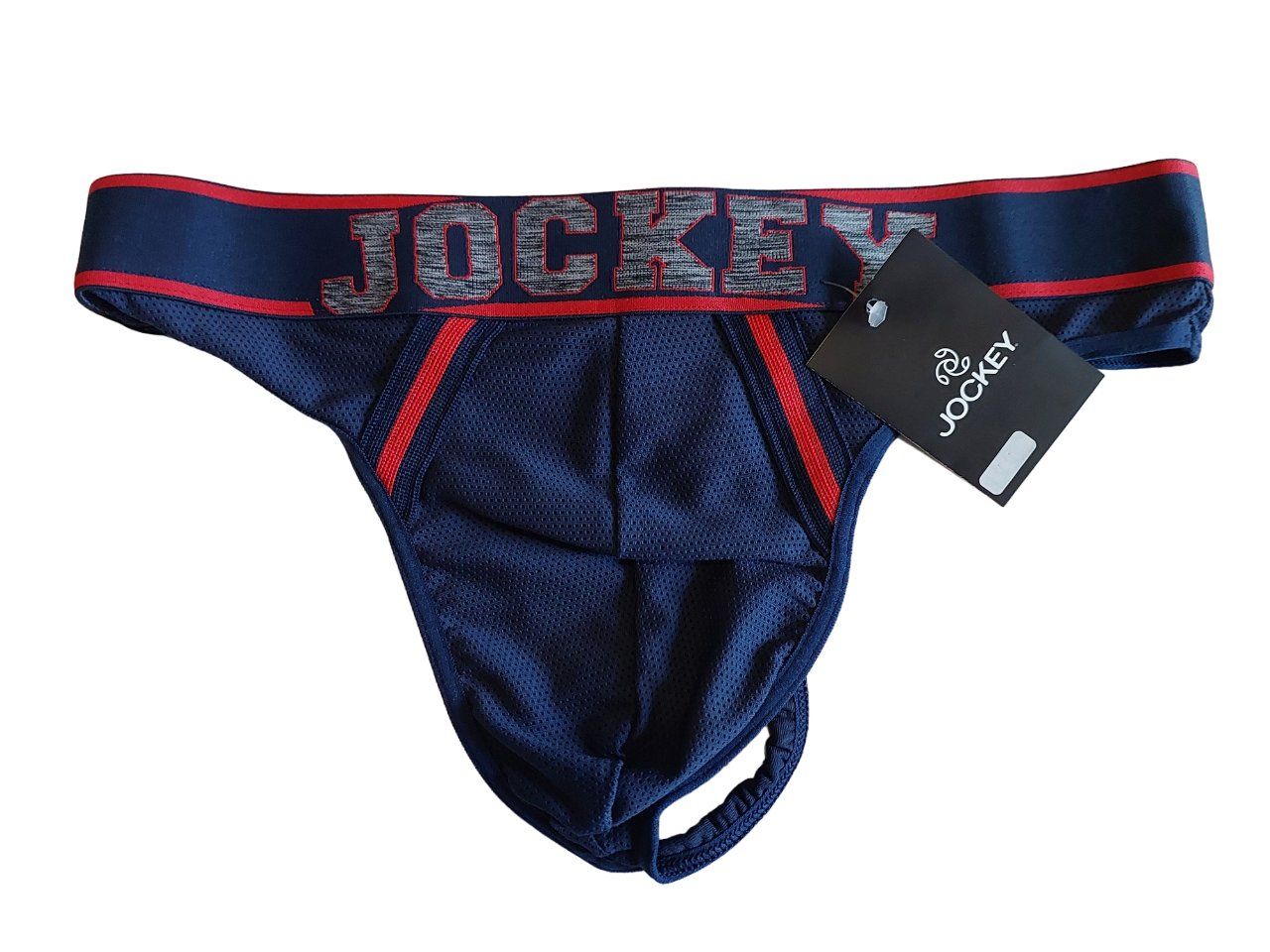 Jockey Men&#39;s G-string - Design Blue/Red