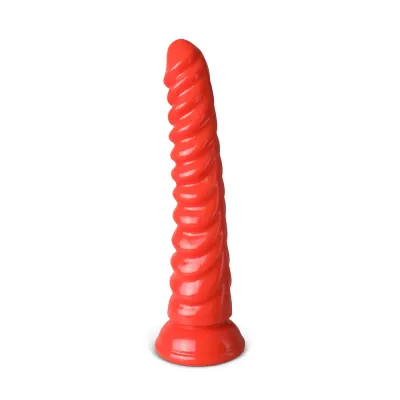 Red Ribbed Tentacle Anal Dildo