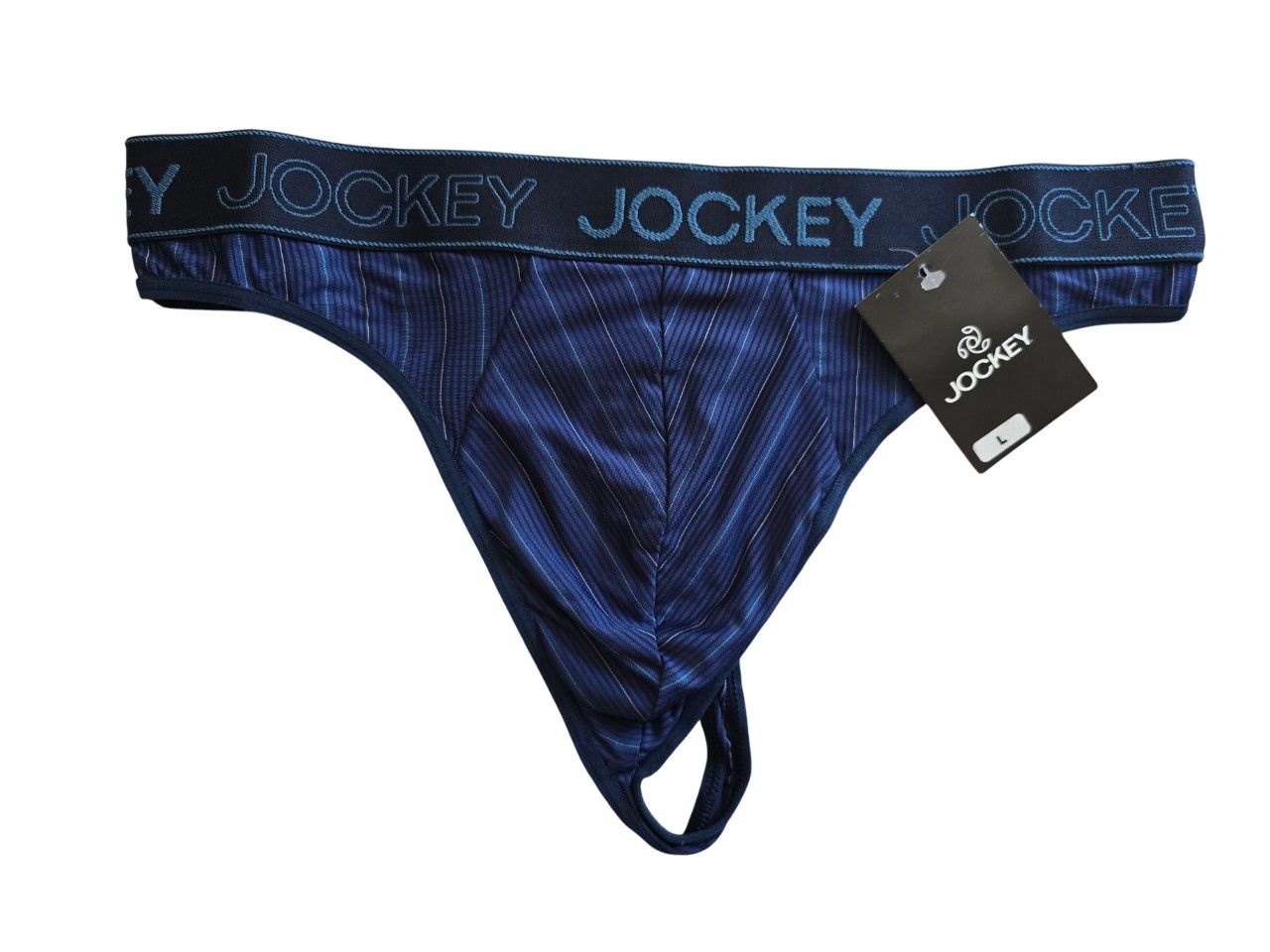 Jockey Men&#39;s G-string - Blue Stripes