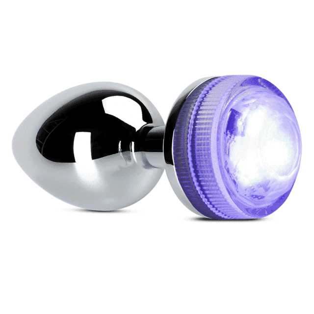 LED Remote Control Stainless Steel Butt Plug