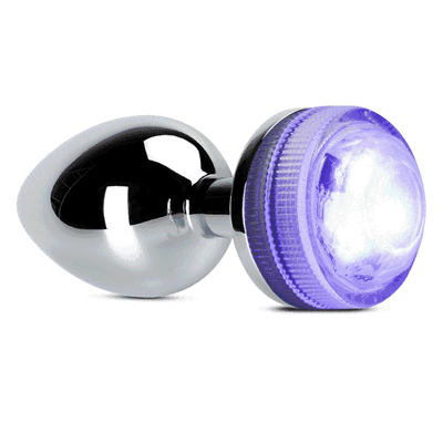 LED Remote Control Stainless Steel Butt Plug