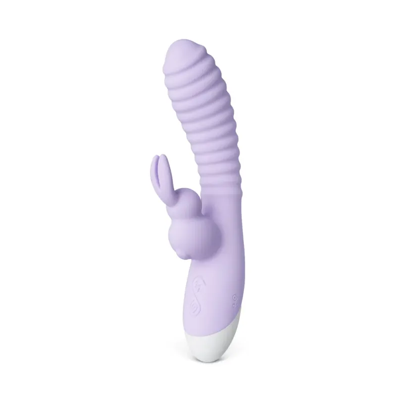 Pleasure Ribbed Rechargeable Rabbit Vibrator