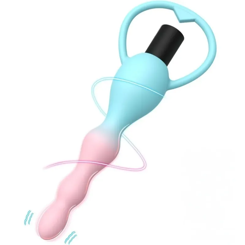 Pastel Rechargeable Vibrating Waterproof Soft Anal Beads