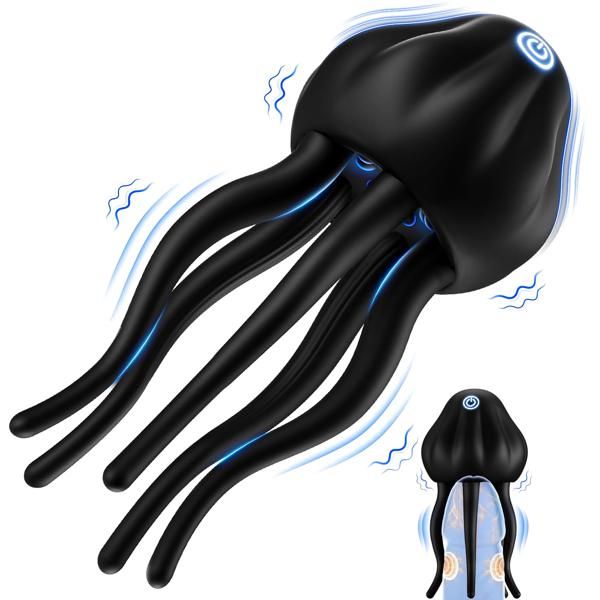 Rechargeable Jellyfish Glans Vibrator for Men
