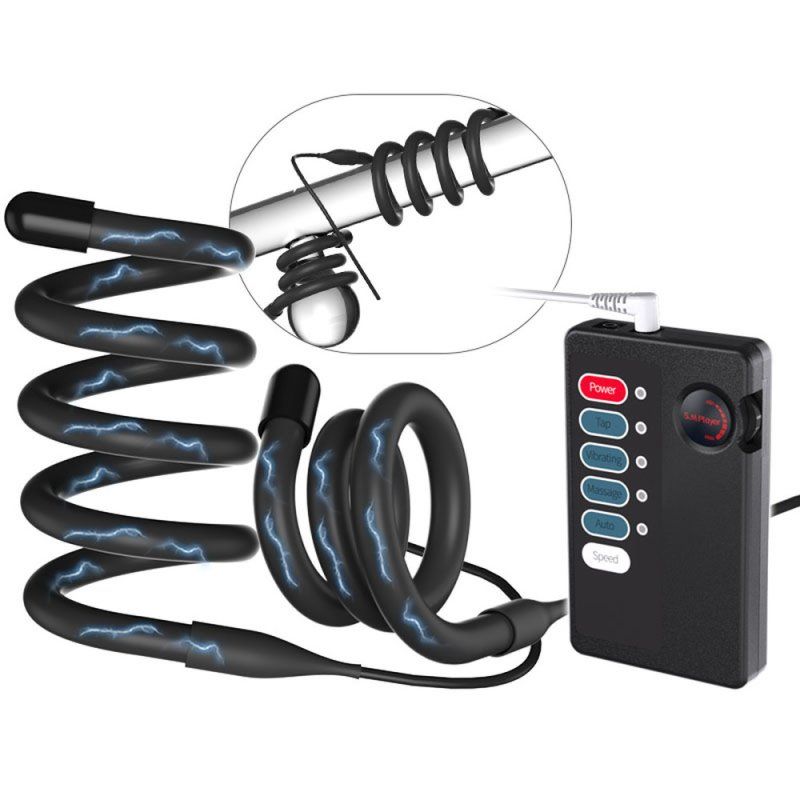 Electro-Stimulation Twining Cock &amp; Ball Rings