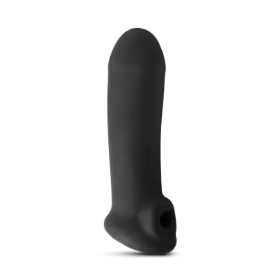 Black Penis Extender Sleeve with Texture Inside