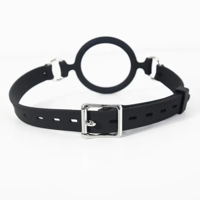 Black Silicone Open Mouth O-Ring Gag
