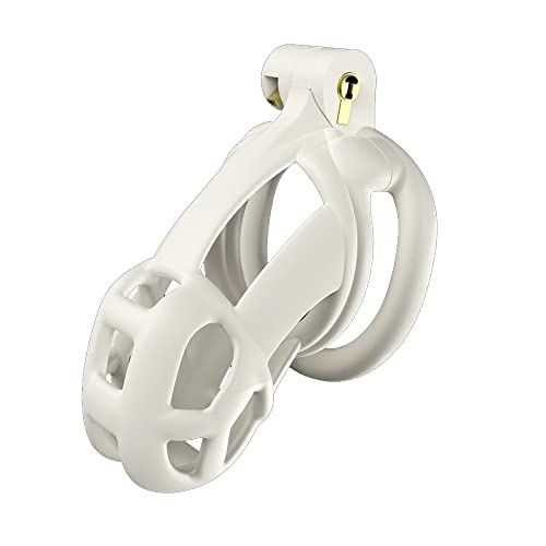 White Cobra Lightweight Chastity Cage Built In Lock