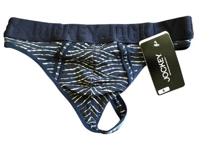 Jockey Men's G-string - Blue White Stripes Jockey Men's G-string - Blue White Stripes