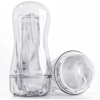 Transparent Life-Like Vagina Male Masturbator with 7&#39;&#39; Depth