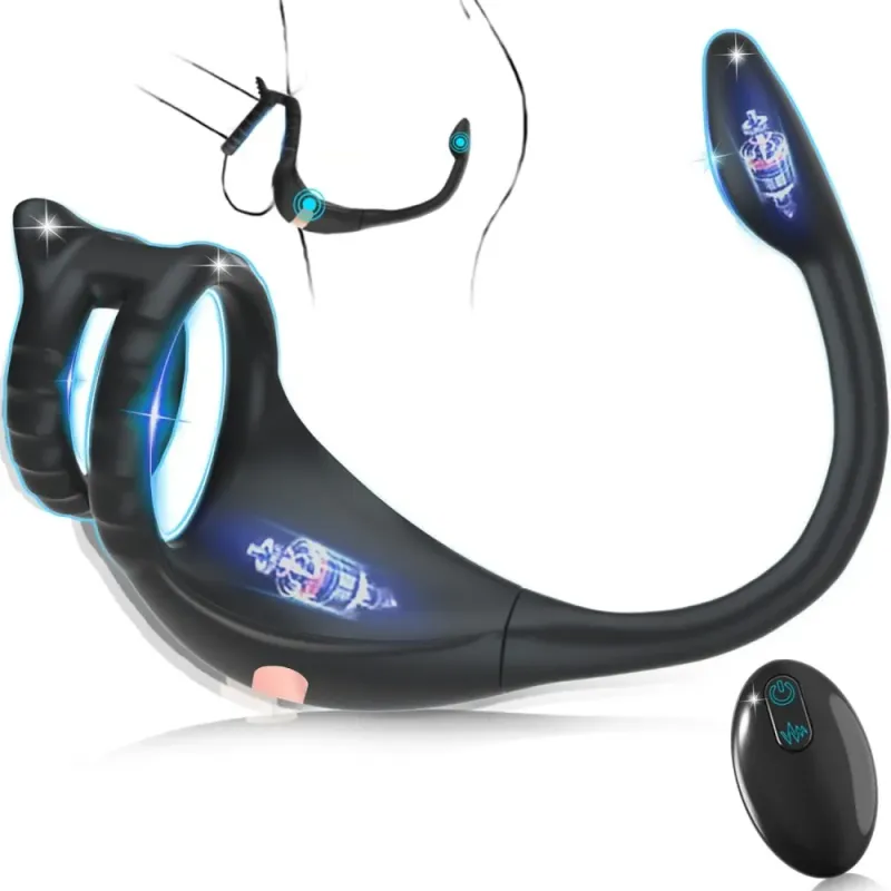 Scorpion Cockring Prostate Stimulator Remote Controlled Vibration