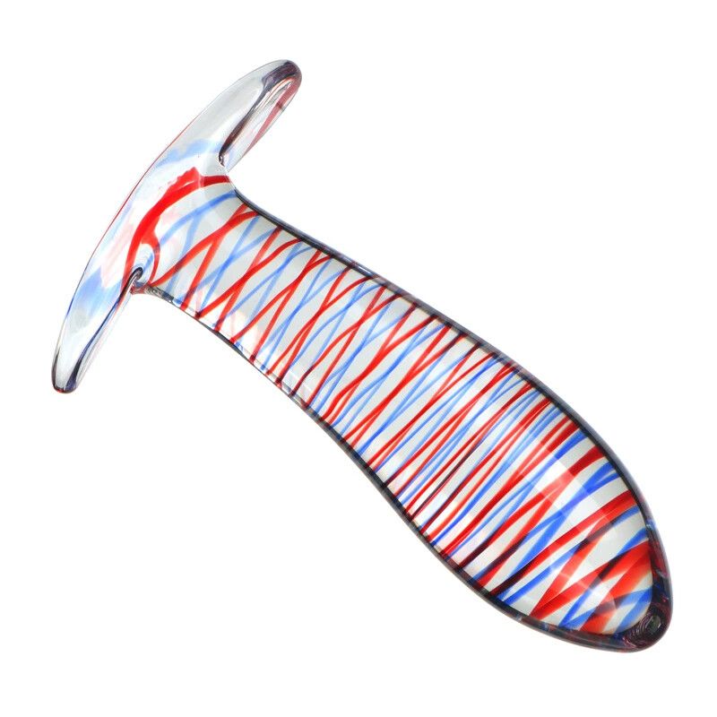 Swirl Crystal Glass Anchor Butt Plug