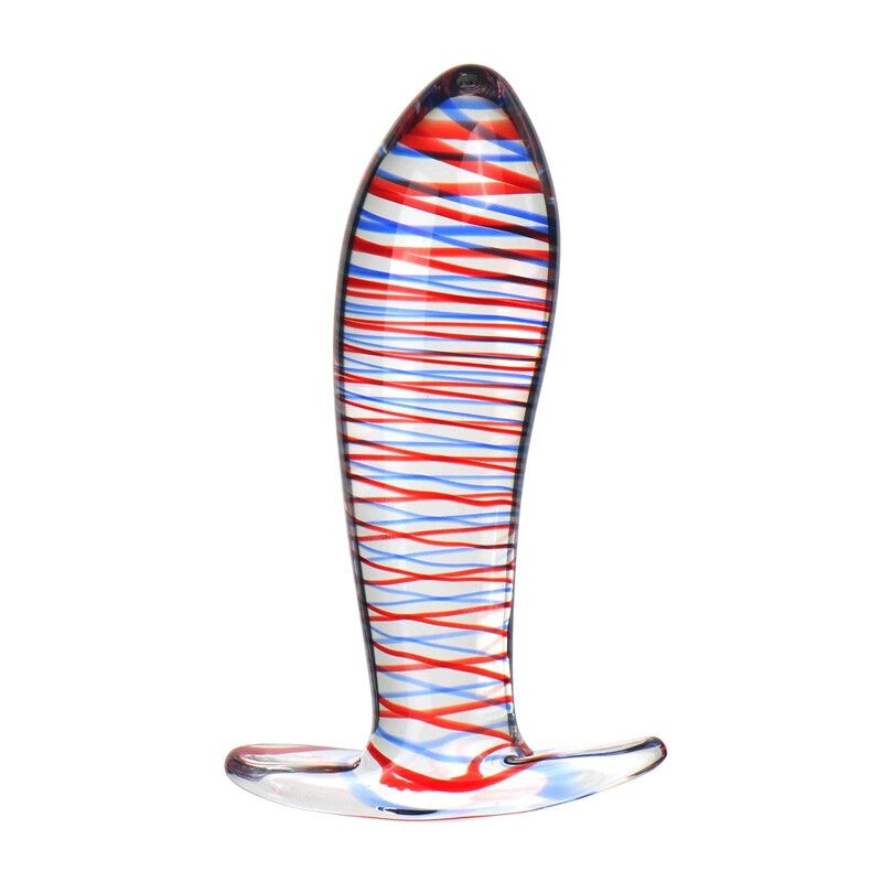Swirl Crystal Glass Anchor Butt Plug
