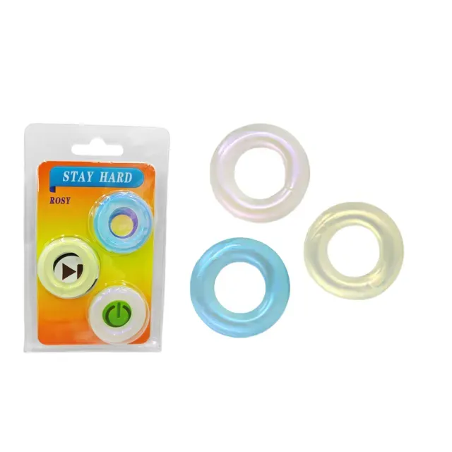 Stay Hard Metallic Iridescent 3-Pack Thick Cock Rings