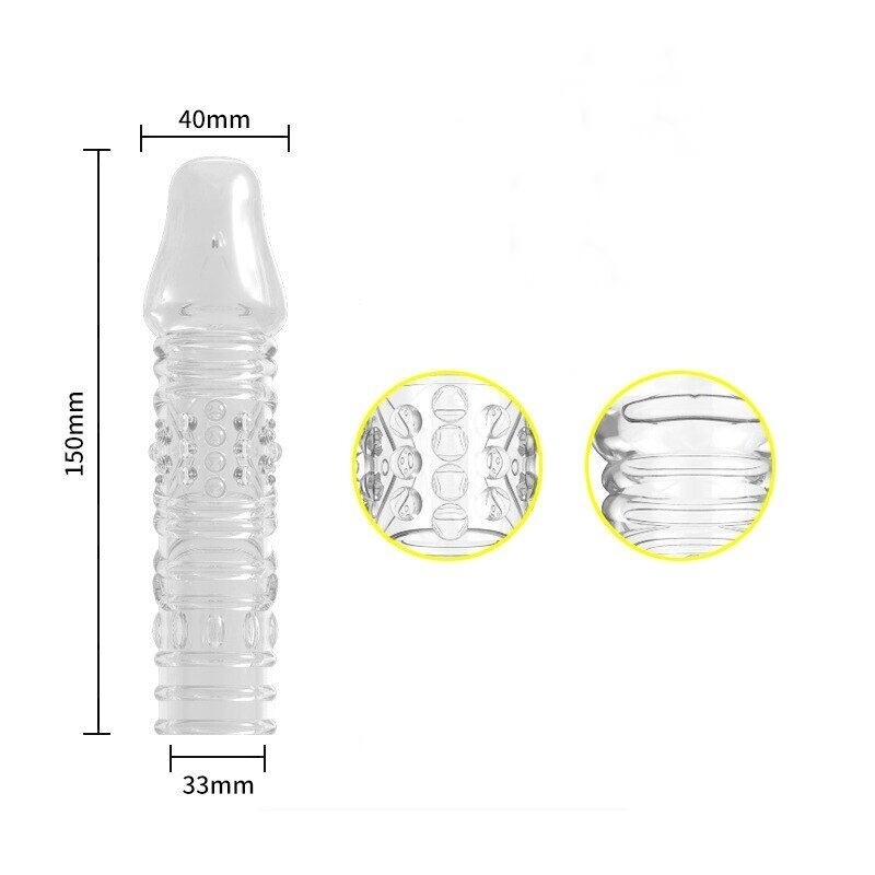 Deluxe Stretchy Silicone Penis Sleeve Extender Delay Ejaculation