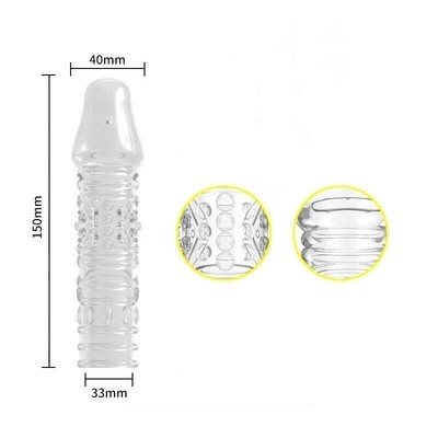 Deluxe Stretchy Silicone Penis Sleeve Extender Delay Ejaculation