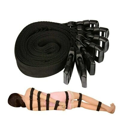 7 Pcs Bondage Nylon Restraints Full Body Restraint Belts