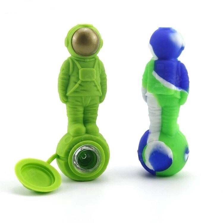Silicone Space Man Weed Smoking Pipe