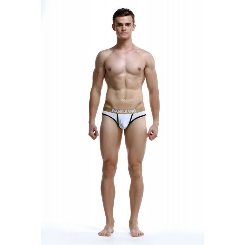 White Mens Thong
