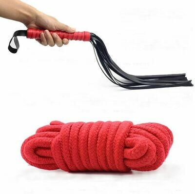 Black and Red 7 Pcs Bondage Kit