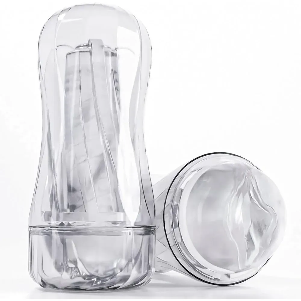 Transparent Life-Like Vagina Male Masturbator with 7'' Depth