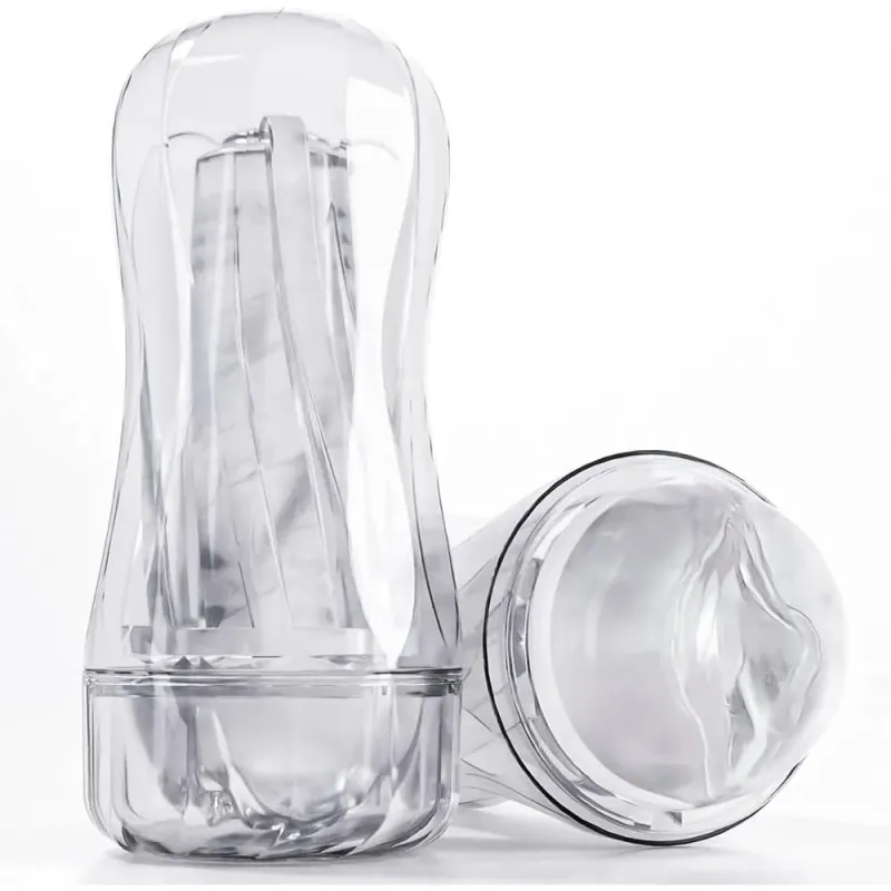 Transparent Life-Like Vagina Male Masturbator with 7'' Depth