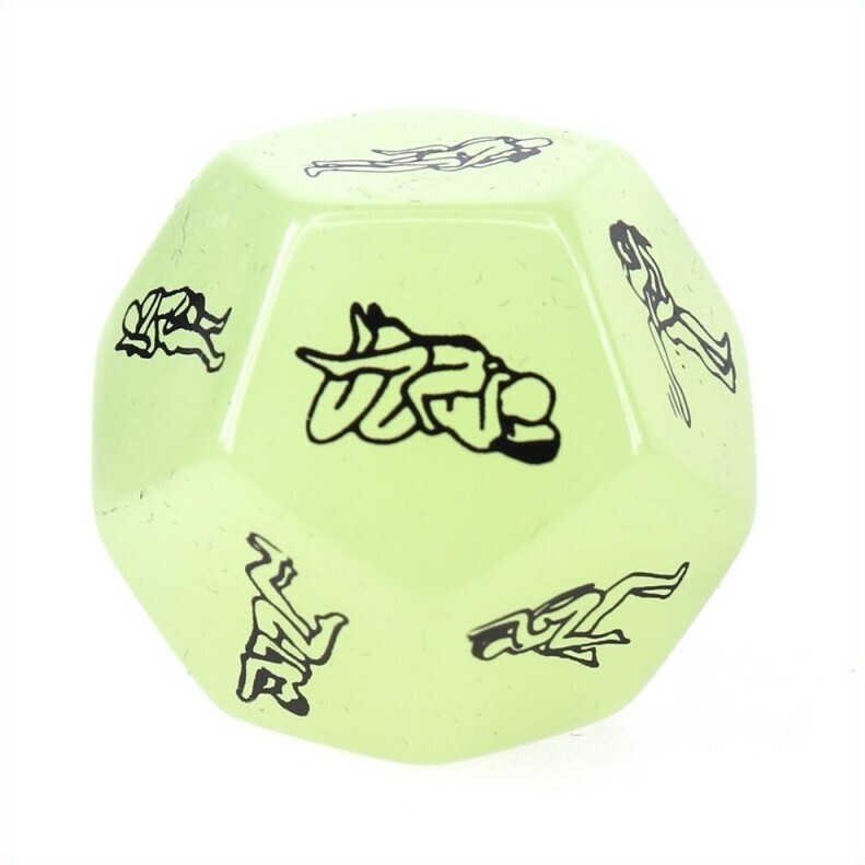 Glow In The Dark 12 Sided Sex Dice