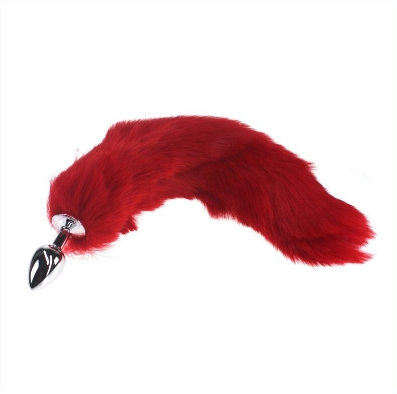 Fetish Play Metal Anal Plug Fox Tail