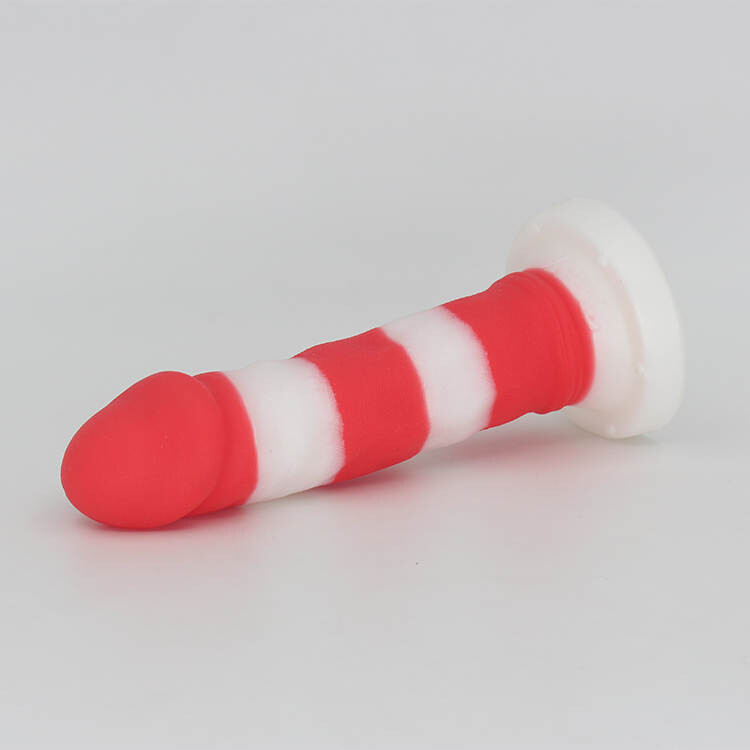 Candy Cane Silicone Dildo