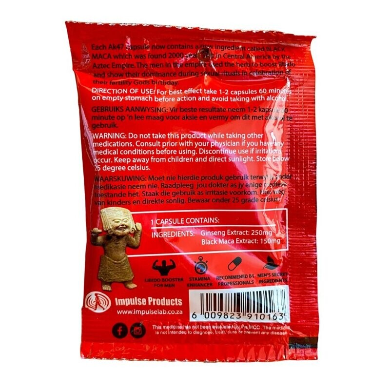 AK47 Power Capsules with Black Maca (3 Capsules)