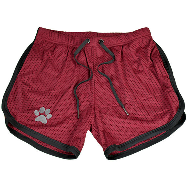 Bad Pup Play Shorts, Size: M/L - Red/Black
