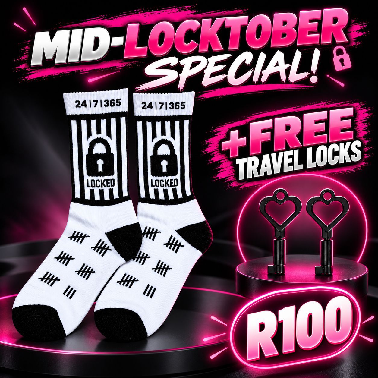 Chastity Locked Socks