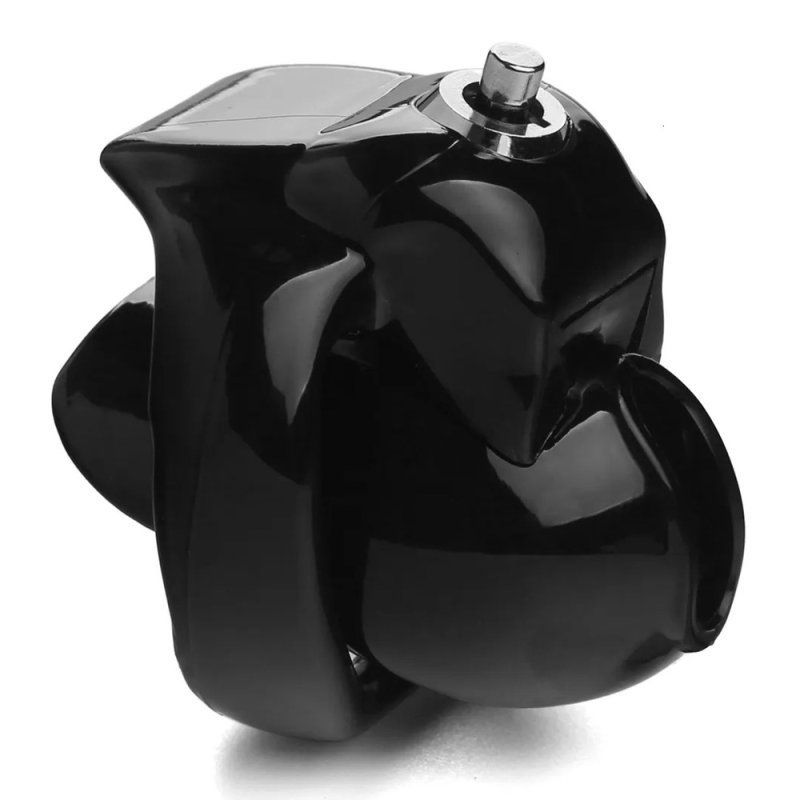 Black Chastity Cage Built In Lock HT-V5