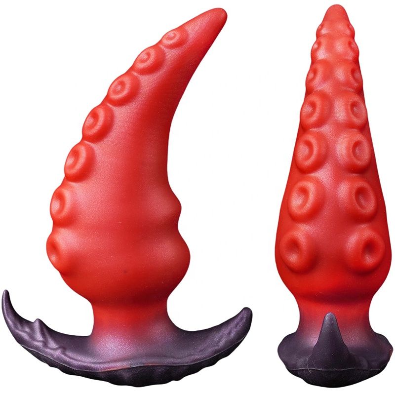 Red Octopus Tentacle Fantasy Anal Dildo