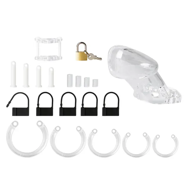 Starter Chastity Device With 5 Size Penis Ring
