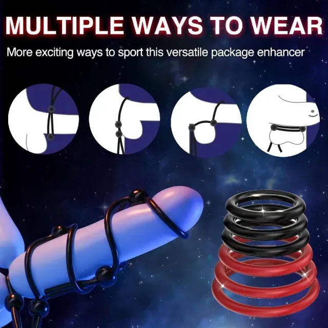 Silicone Cock Ring Set - 9pcs